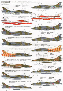 Decal 1/72 Hawker Hunter T.7 Two Seaters (20) (Xtradecal)