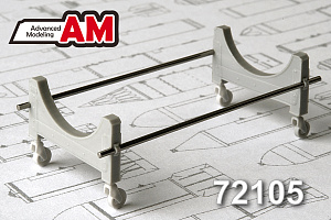 Additions (3D resin printing) 1/72 Cart for transporting 3000 liter fuel tank (Advanced Modeling) 