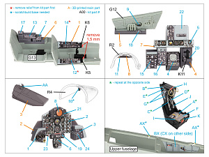 F-4B Phantom II 3D-Printed & coloured Interior on decal paper (Academy) (with 3D-printed resin parts)