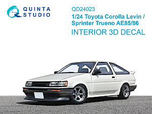 Toyota Corolla Levin AE85/86 3D-Printed & coloured Interior on decal paper (Aoshima)