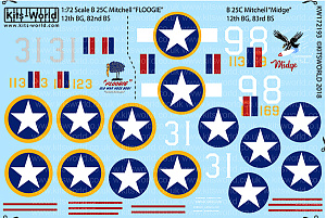 Decal 1/72 B-25C Mitchell (Kits-World)