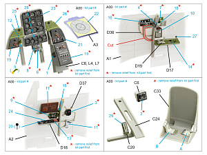 SBD-2 Dauntless Pilot's Cockpit  3D-Printed & coloured Interior on decal paper (Trumpeter)