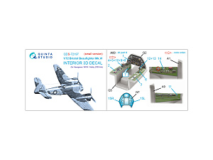 Bristol Beaufighter Mk.VI 3D-Printed & coloured Interior on decal paper (Hasegawa/MPM/Hobby2000) (small version)