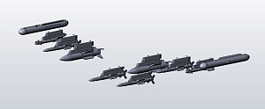 Additions (3D resin printing) 1/144 SU-30SM armament kit (KepModels)