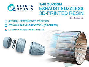 Su-30SM Exhaust Nozzles (Engines Running) (Zvezda)