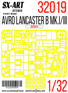 Paint Mask 1/32 Yak-9T Avro Lancaster B MK.I/III (Border)