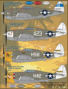 Decal 1/48 Colors & Markings of Republic P-47s Thunderbolts Part 3t (Furball Aero-Design)