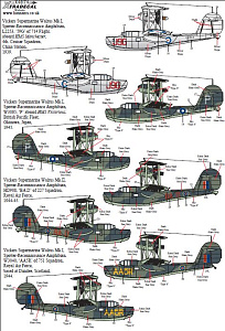 Decal 1/48 Supermarine Walrus Mk.I Collection.(8) (Xtradecal)