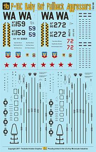 Decal 1/48     Lockheed-Martin F-16C Fighting Falcon 'Baby Got Fullback' Aggressors (Two Bobs)