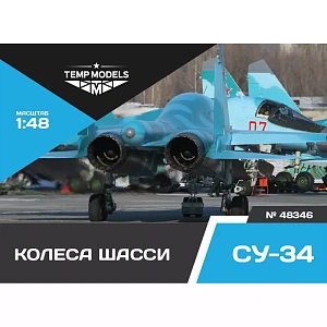 Additions (3D resin printing) 1/48 HIGHLY DETAILED WHEEL SET SU-34 (Temp Models)