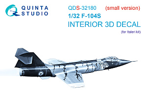 F-104S 3D-Printed & coloured Interior on decal paper (Italeri) (small version)