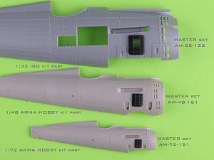 Aircraft detailing sets (brass) 1/72 PZL P.11c - oil cooler (designed to be used with Arma Hobby kits) 