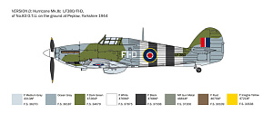 Model kit 1/48 Hawker Hurricane MK.IIC SUPER DECALS SHEET FOR 6 VERSION (Italeri)