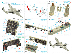 He 219 3D-Printed & coloured Interior on decal paper (Revell)