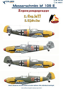 Decal 1/48 Bf-109 E ErgGr.JG 77/ ErgJGr. Ost (Colibri Decals)