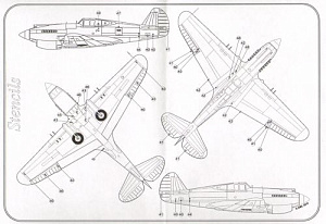 Decal 1/72 Curtiss P-40B Tomahawk over Pearl Harbor x 2 (AML)