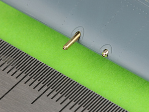 Aircraft detailing sets (brass) 1/48 Grumman F4F-3 Wildcat EARLY (pre-war) - .50 Browning gun barrels with oblong holes & early Pitot Tube