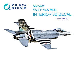 F-16A MLU 3D-Printed & coloured Interior on decal paper (Revell)