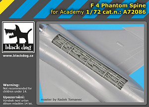 Additions (3D resin printing) 1/72 McDonnell F-4J Phantom spine (designed to be used with Academy kits) 