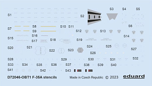 Decal 1/72 F-35A stencils (TAM)