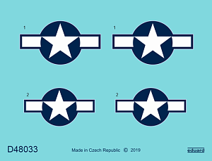 Decal 1/48 P-51D national insignia