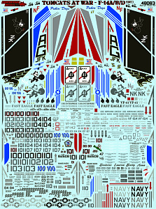 Decal 1/48  Grumman F-14A/F-14B/F-14D Tomcats at War Part 1