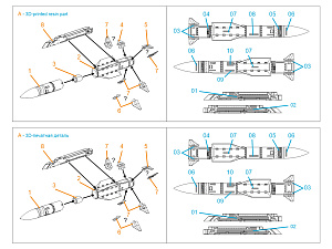 R-37M Air-to-Air Missiles with Launchers, 2 pcs (for all kits)
