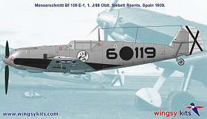 Model kit 1/48 Messerschmitt Bf-109E-1 and Bf-109E-3 Emil 'Legion Condor' double kit (Wingsy Kits)