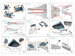 Su-30SM Complete Wheel Wells (Zvezda) (with 3D-printed resin parts)