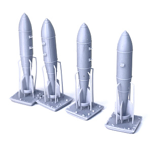 Additions (3D resin printing) 1/72 FAB-250M62 bombs (4pcs) (Mazhor Models)
