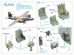 B-26B/C Marauder 3D-Printed & coloured Interior on decal paper (ICM)