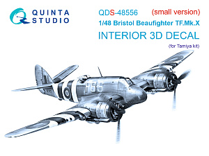 Bristol Beaufighter TF.Mk.X 3D-Printed & coloured Interior on decal paper (Tamiya) (small version)