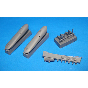 Additions (cast) 1/48 I-16 Type 5 (Star) non-retractable skis (Vector) 