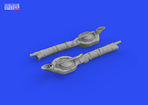 Additions (3D resin printing) 1/48 Lockheed P-38J Lightning superchargers (designed to be used with Tamiya kits) 