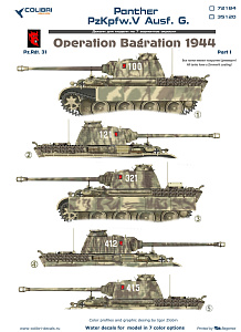 Decal 1/72 Pz.Kpfw.V Panter Ausf. G. Operation Bagration Part I (Colibri Decals)