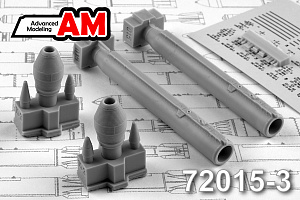 Additions (3D resin printing) 1/72 S-25-0 SAM with fragmentation warhead and O-25L launcher (Advanced Modeling) 