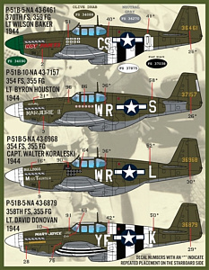 Decal 1/48 Colors & Marking of North-American P-51s Part I (Furball Aero-Design)