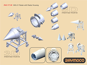 Additions (3D resin printing) 1/48 Collection of 4 sets for MiG-21 (Raymoco)