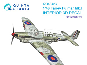 Fairey Fulmar Mk.I 3D-Printed & coloured Interior on decal paper (Trumpeter)