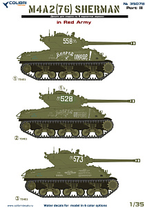 Decal 1/35 M4A2 Sherman (76) - in Red Army III (Colibri Decals)