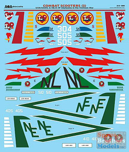 Decal 1/32 Combat Scooters (2) - USN/USMC Douglas A-4E/A-4F Skyhawks in the Vietnam War. This Part 2 (AOA Decals)