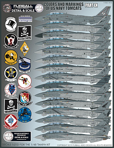 Decal 1/48  'Color & Markings of US Navy Grumman F-14 Tomcats Part IX'  (Furball Aero-Design)