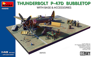 Model kit 1/48 THUNDERBOLT P-47D BUBBLETOP WITH BASE & ACCESSORIES (MiniArt)
