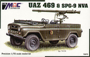 Model kit 1/72 Soviet UAZ-469 with SPG-9 NVA (MAC Distribution)