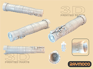 Additions (3D resin printing) 1/48 Turbo Jet Engine R-15B-300 (2 sets) (for MiG-25) (Raymoco)