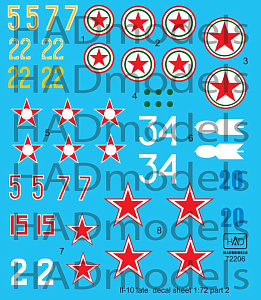Decal 1/72 IL-10 late (6x camo) Part 2 (HAD)