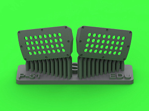 Aircraft detailing sets (resin) 1/48 P-51 Mustang - carburator air filter cover - standard holed type (designed to be used with Eduard kits)