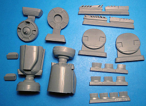 Additions (cast) 1/48 Ju 88A-4/A-14 nacelles (for ICM) (Vector) 