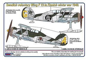 Decal 1/72 Swedish voluntary Wing F19 in Finnish winter war 1940  (AML)