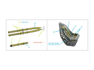 British Fighter Seatbelts, mid WWII (with metal buckles) (All kits)